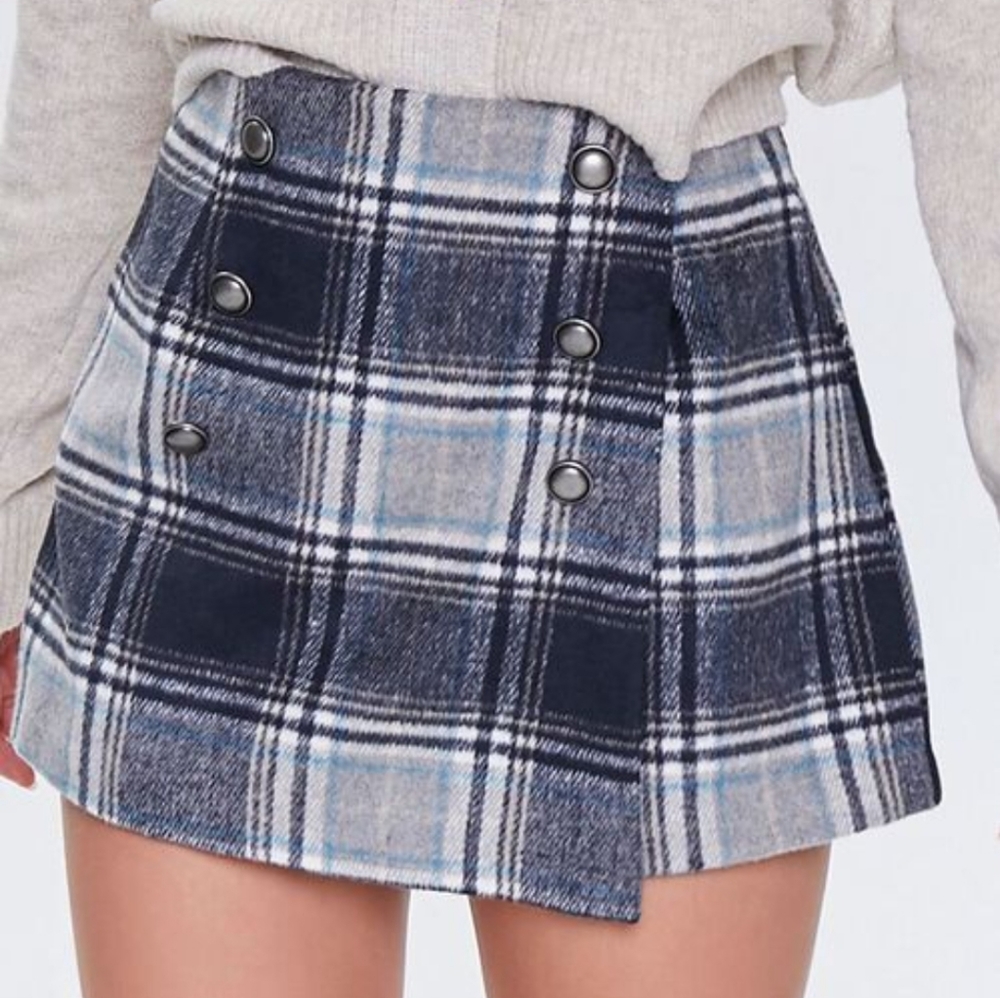 Forever 21 plaid skort size large